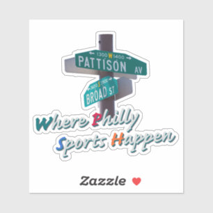 Philly Sport Gebeurt Breed en Pattison T-Shirt Sticker