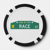 Philly Straatbord Pokerchip: Voor UW Adres!  Poker Chips (Achterkant)