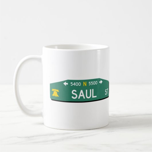 Philly Street Sign Coffee Mug: For YOUR Address! Koffiemok (Links)