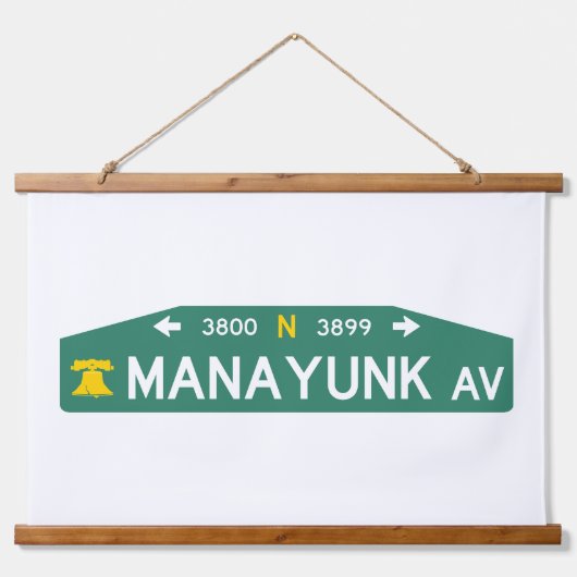 Philly Street Sign: Made For YOUR Address!  Hangend Wandkleed (Voorkant)