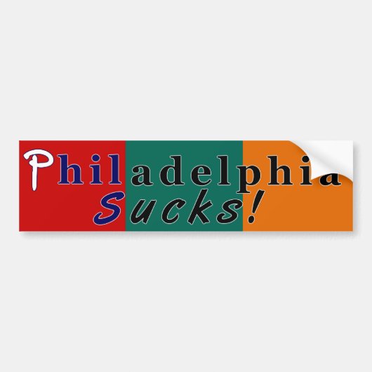 Philly Sucks Bumpersticker (Voorkant)