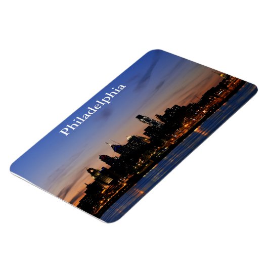 Philly Sunset Skyline Premium Magnet Magneet (Linkerzijde)
