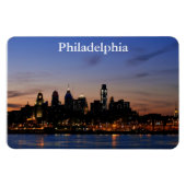 Philly Sunset Skyline Premium Magnet Magneet (Horizontaal)