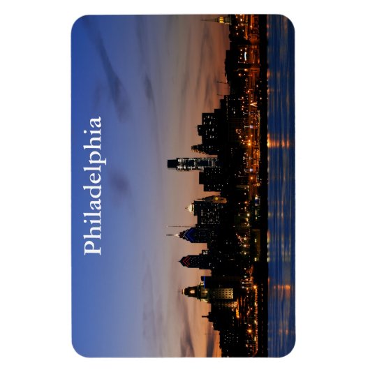 Philly Sunset Skyline Premium Magnet Magneet (Verticaal)
