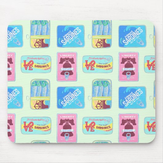 Philly Tin Fish Mousepad - Philadelphia Gift Muismat (Voorkant)