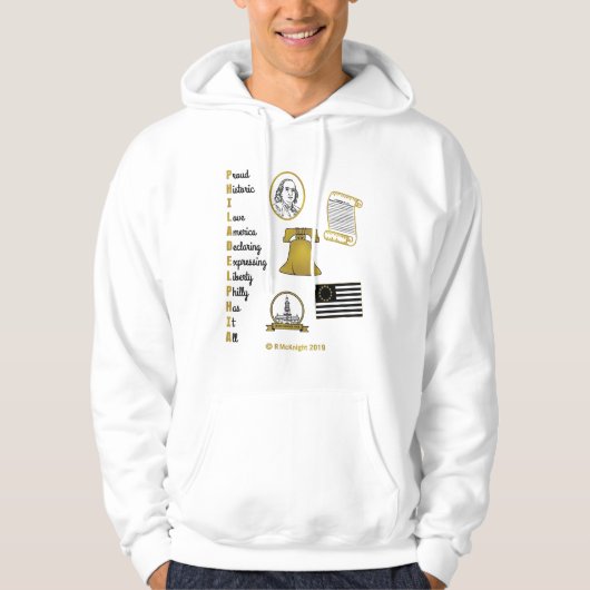Philly Tourist Acroniem Hoodie (Voorkant)