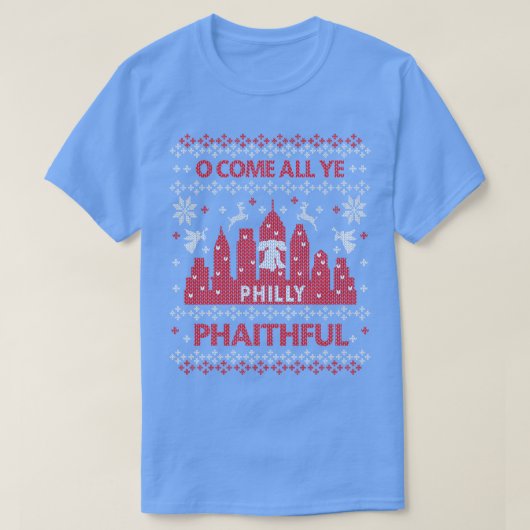 PHILLY UGLY KERSTTRUI PARTY PHILADELPHIA F T-SHIRT (Design voorkant)