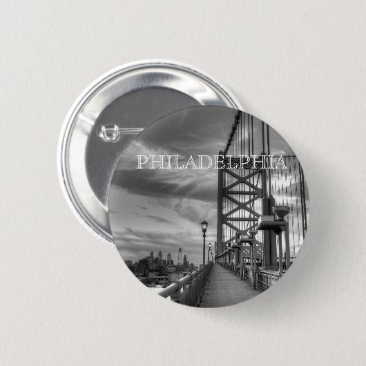 Philly van de brug ronde button 5,7 cm (Voorkant /achterkant)