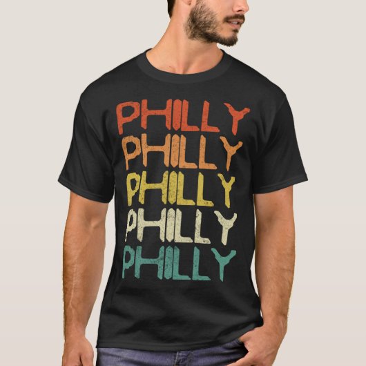 Philly Vintage Retro 7 T-shirt (Voorkant)