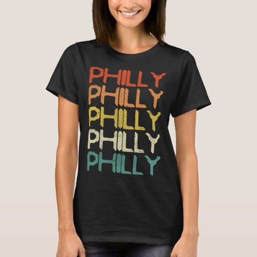 Philly Vintage Retro 7 T-shirt (Voorkant)