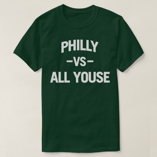 Philly vs All House (wit) T-shirt (Design voorkant)
