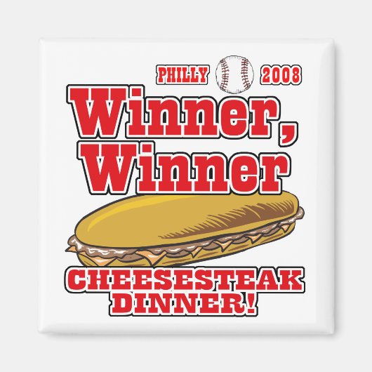 Philly Winner Cheesesteak Dinner Magneet (Voorkant)