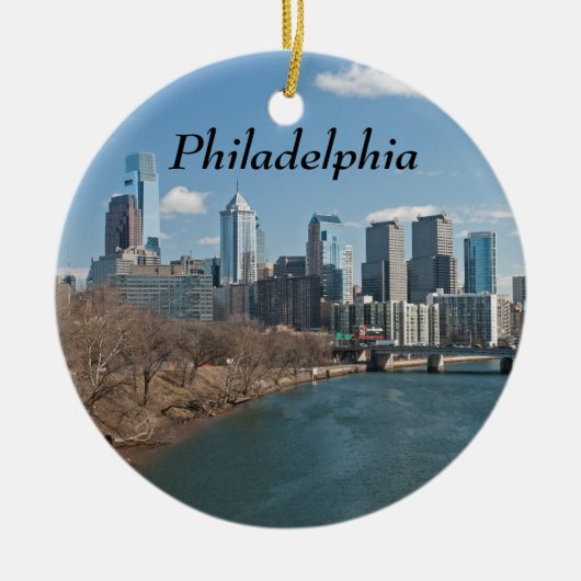 Philly winter keramisch ornament (Voorkant)