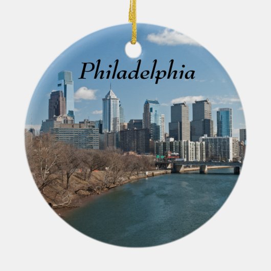 Philly winter keramisch ornament (Achterkant)