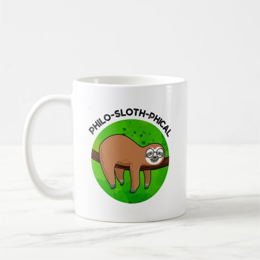 Philo-sloth-graphic Funny Animal Sloth Pun Koffiemok (Links)