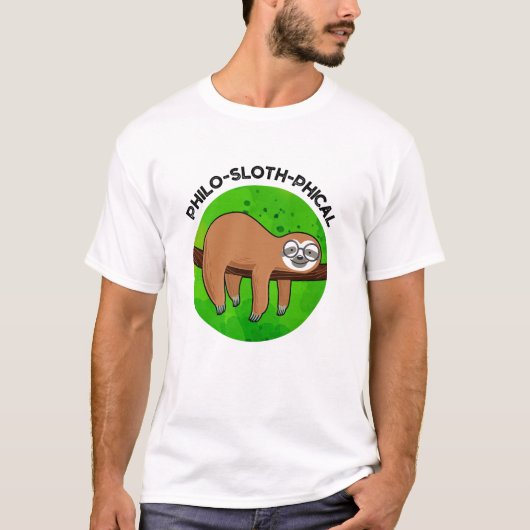 Philo-sloth-graphic Funny Animal Sloth Pun T-shirt (Voorkant)