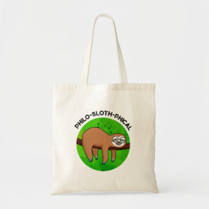 Philo-sloth-graphic Funny Animal Sloth Pun Tote Bag