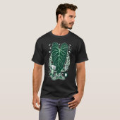 Philodendron Splendid Toon Skateboarding Leaf Head T-shirt (Voorkant volledig)