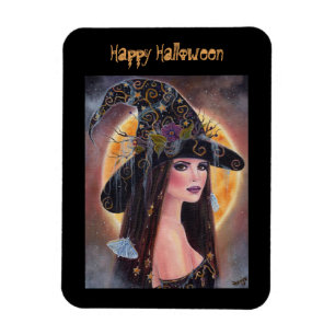 Philomena Halloween magnet spooky heks van Renee Magneet
