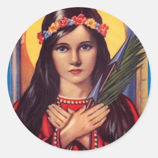 Philomena Ronde Sticker (Voorkant)