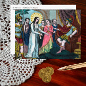 Philomena wordt berecht voor keizer Diocletianus Briefkaart