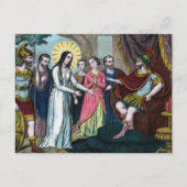 Philomena wordt berecht voor keizer Diocletianus Briefkaart (Voorkant)