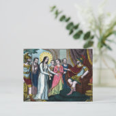 Philomena wordt berecht voor keizer Diocletianus Briefkaart (Staand voorkant)