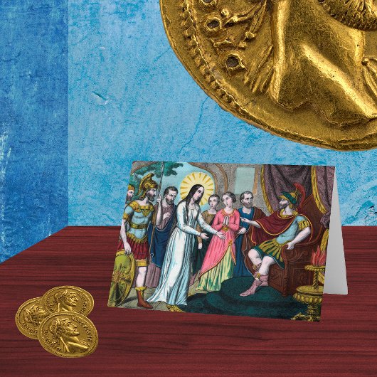 Philomena wordt berecht voor keizer Diocletianus Kaart