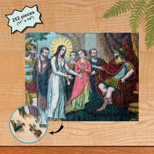 Philomena wordt berecht voor keizer Diocletianus Legpuzzel
