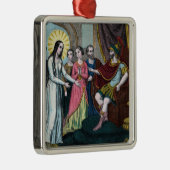 Philomena wordt berecht voor keizer Diocletianus Metalen Ornament (Rechts)