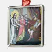 Philomena wordt berecht voor keizer Diocletianus Metalen Ornament (Links)