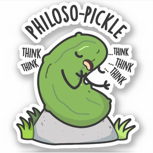 Philoso-pickle Grappige Pickle Sticker (Voorkant)