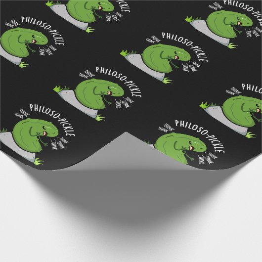 Philoso-pickle Grappige Pun Dark BG Cadeaupapier (Hoek)