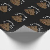 Philosop-fecal Funny Poop Pun Dark BG Cadeaupapier (Hoek)