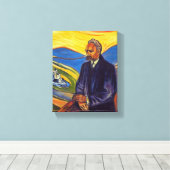 Philosopher Friedrich Nietzsche (door Edvard Munch Canvas Afdruk (Insitu (Houten vloer))