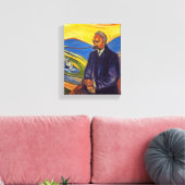 Philosopher Friedrich Nietzsche (door Edvard Munch Canvas Afdruk (Insitu (Woonkamer))