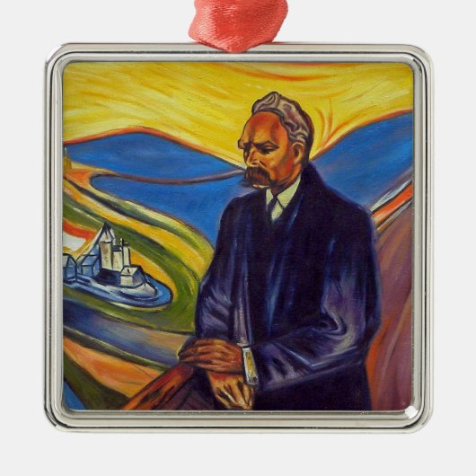 Philosopher Friedrich Nietzsche (door Edvard Munch Metalen Ornament (Voorkant)
