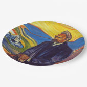 Philosopher Friedrich Nietzsche (door Edvard Munch Papieren Bordje (Gekanteld)