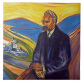 Philosopher Friedrich Nietzsche (door Edvard Munch Tegeltje (Voorkant)