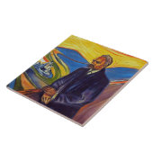 Philosopher Friedrich Nietzsche (door Edvard Munch Tegeltje (Zijkant)