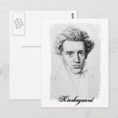 Philosopher Soren Kierkegaard Briefkaart (Voorkant / Achterkant)