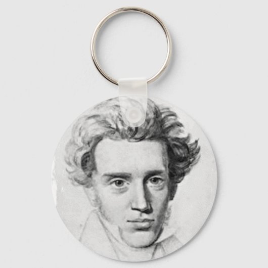 Philosopher Soren Kierkegaard Sleutelhanger (Voorkant)