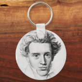 Philosopher Soren Kierkegaard Sleutelhanger (Voorkant)