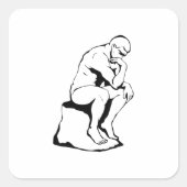 Philosopher Thinker Vierkante Sticker (Voorkant)