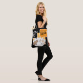 Philosophy Cat Red Dot Existential Humor Art Tote Bag (Op model)