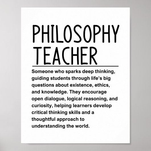 Philosophy teacher poster (Voorkant)