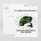 Philosoraptor Deaf Language Briefkaart (Voorkant / Achterkant)