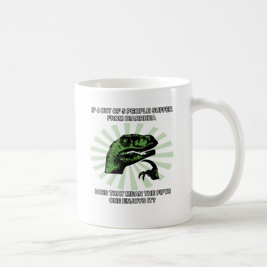 Philosoraptor Diarree Koffiemok (Rechts)