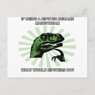 Philosoraptor Hipsters Briefkaart