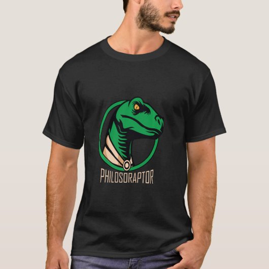Philosoraptor Philosophy Dinosaur Pun Meme Humor T-shirt (Voorkant)